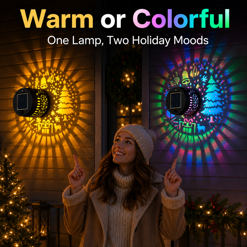 🎄 50% OFF NOW! ✨ Solar Decorative Wall Light – Festive Light Patterns, Auto On/Off & IP65 Waterproof – For Gardens, Balconies & Courtyards 🏡