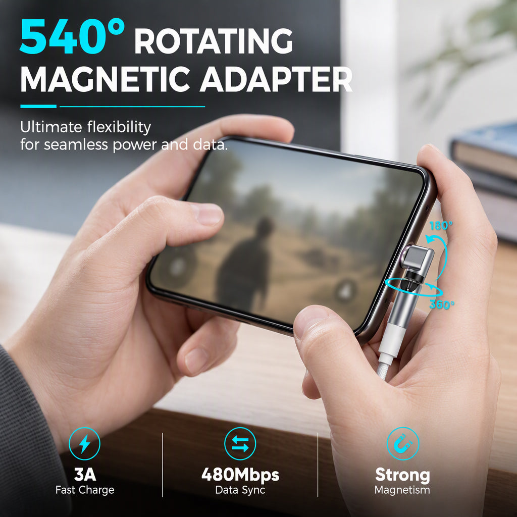 Rotating Magnetic Fast Charging Adapter