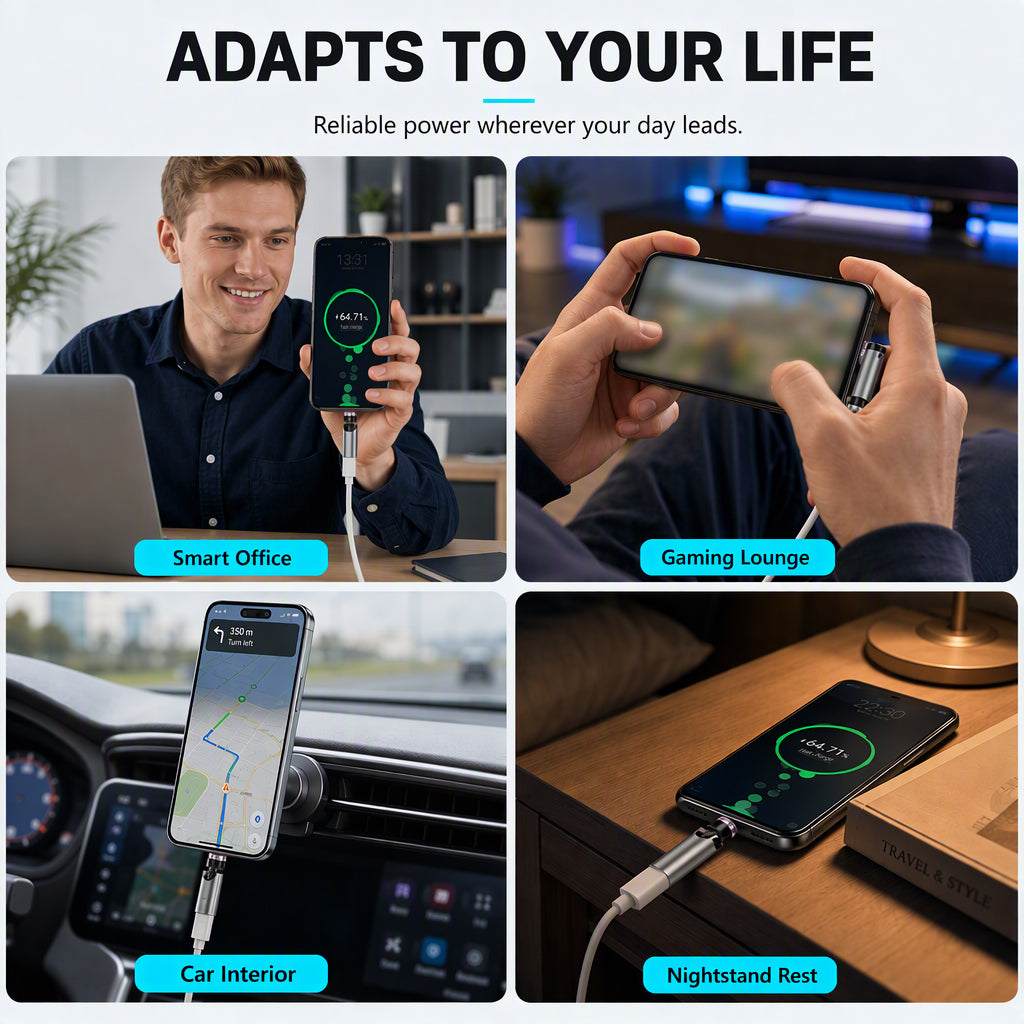 Rotating Magnetic Fast Charging Adapter