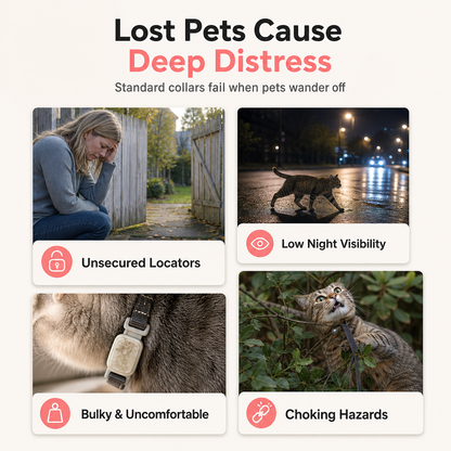 ⏳🔥LIMITED-TIME 50% OFF! ⏰Reflective Cat Collar with Waterproof Smart Pet Tracker Locator🐱✨