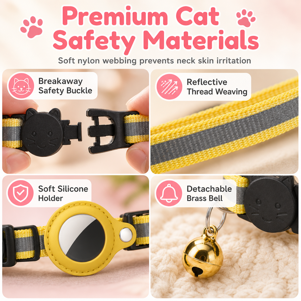 ⏳🔥LIMITED-TIME 50% OFF! ⏰Reflective Cat Collar with Waterproof Smart Pet Tracker Locator🐱✨