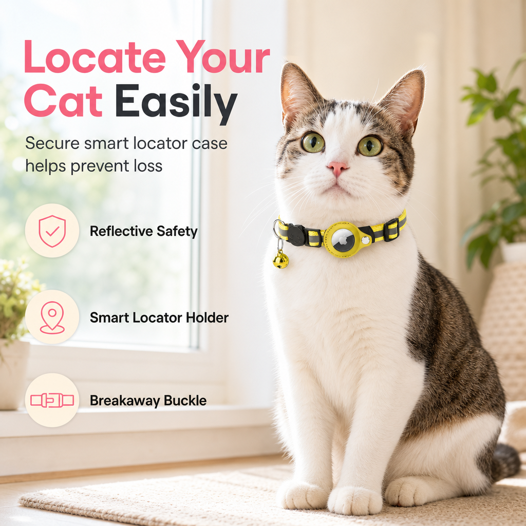 ⏳🔥LIMITED-TIME 50% OFF! ⏰Reflective Cat Collar with Waterproof Smart Pet Tracker Locator🐱✨