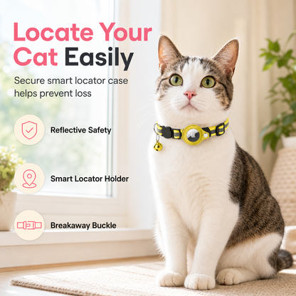 ⏳🔥LIMITED-TIME 50% OFF! ⏰Reflective Cat Collar with Waterproof Smart Pet Tracker Locator🐱✨