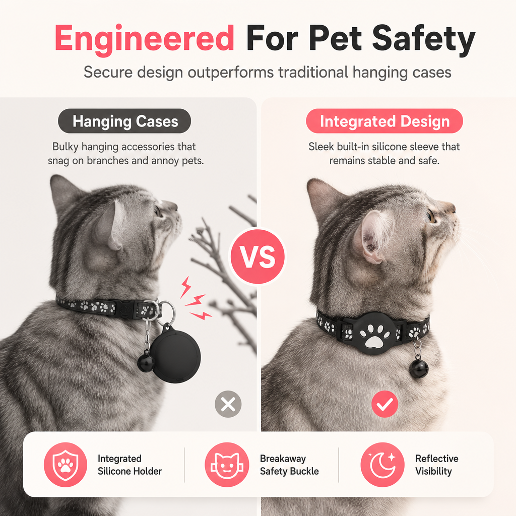 ⏳🔥LIMITED-TIME 50% OFF! ⏰Reflective Cat Collar with Waterproof Smart Pet Tracker Locator🐱✨
