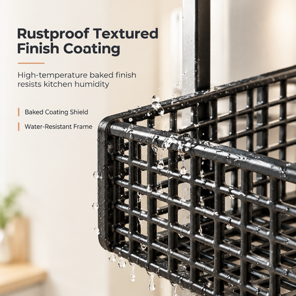 Refrigerator Side Storage Rack for Kitchen Organization