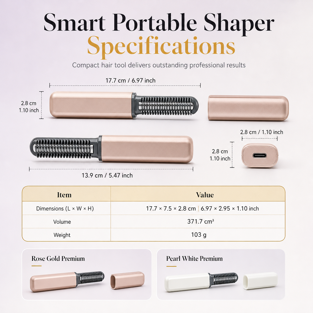 🎉50% Off! 👩Portable Cordless Mini Hair Straightener Brush USB Rechargeable Electric Heated Styling Comb for Bangs and Curling