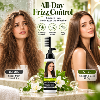 Hair Straightening Cream with Comb Applicator