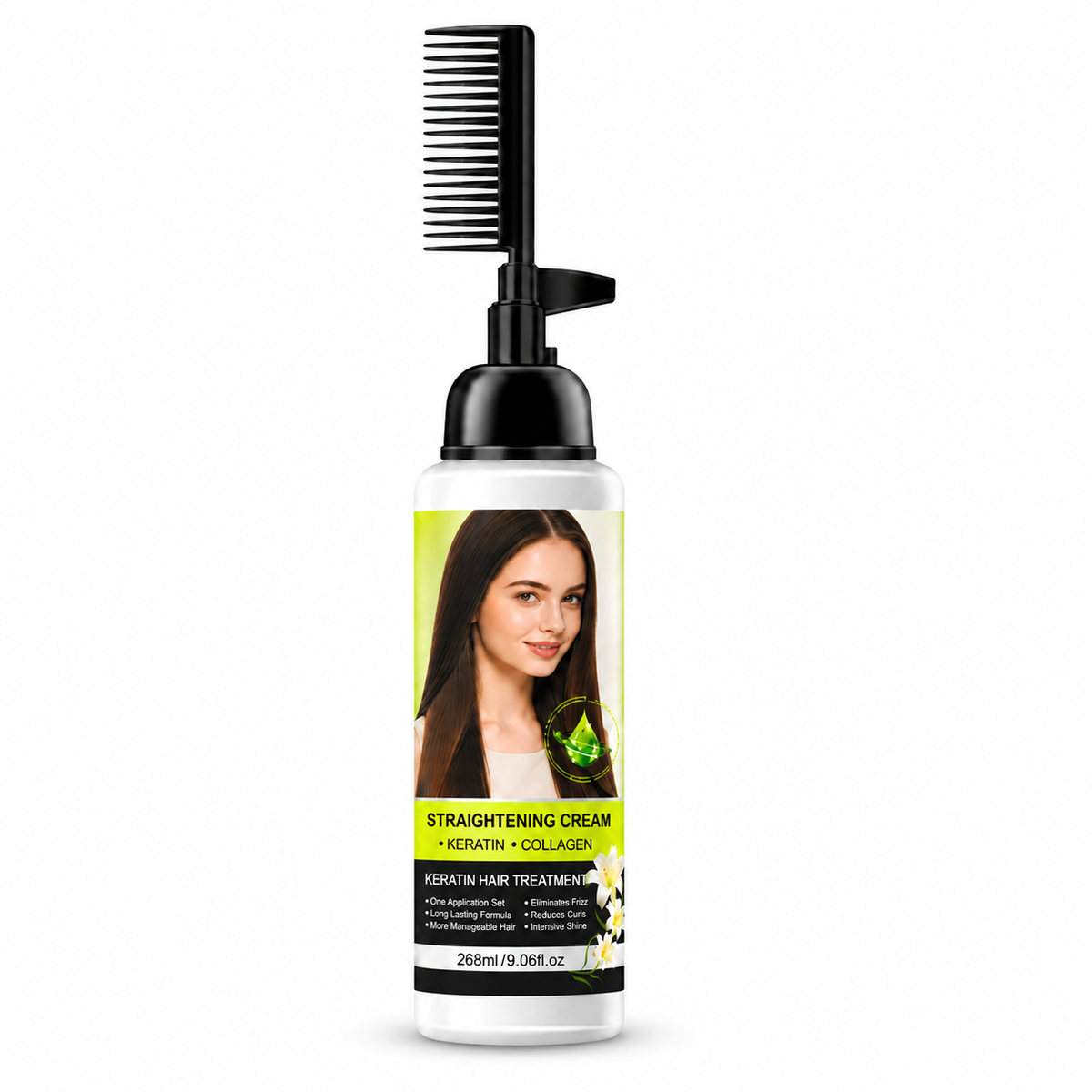 Hair Straightening Cream with Comb Applicator