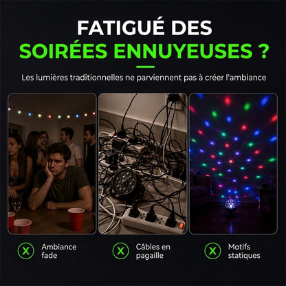 🔥-50% DE RÉDUCTION✨Lumière laser de soirée rechargeable🔋Avec télécommande, effets lumineux pour fêtes et soirées