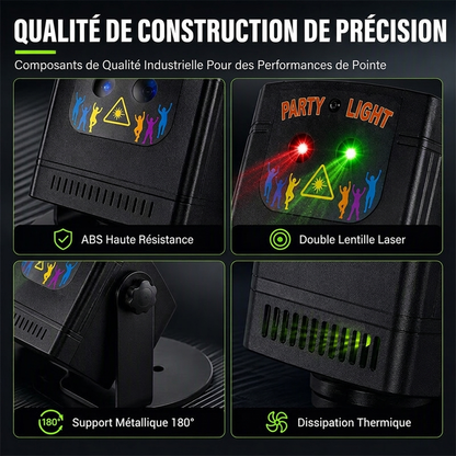 🔥-50% DE RÉDUCTION✨Lumière laser de soirée rechargeable🔋Avec télécommande, effets lumineux pour fêtes et soirées