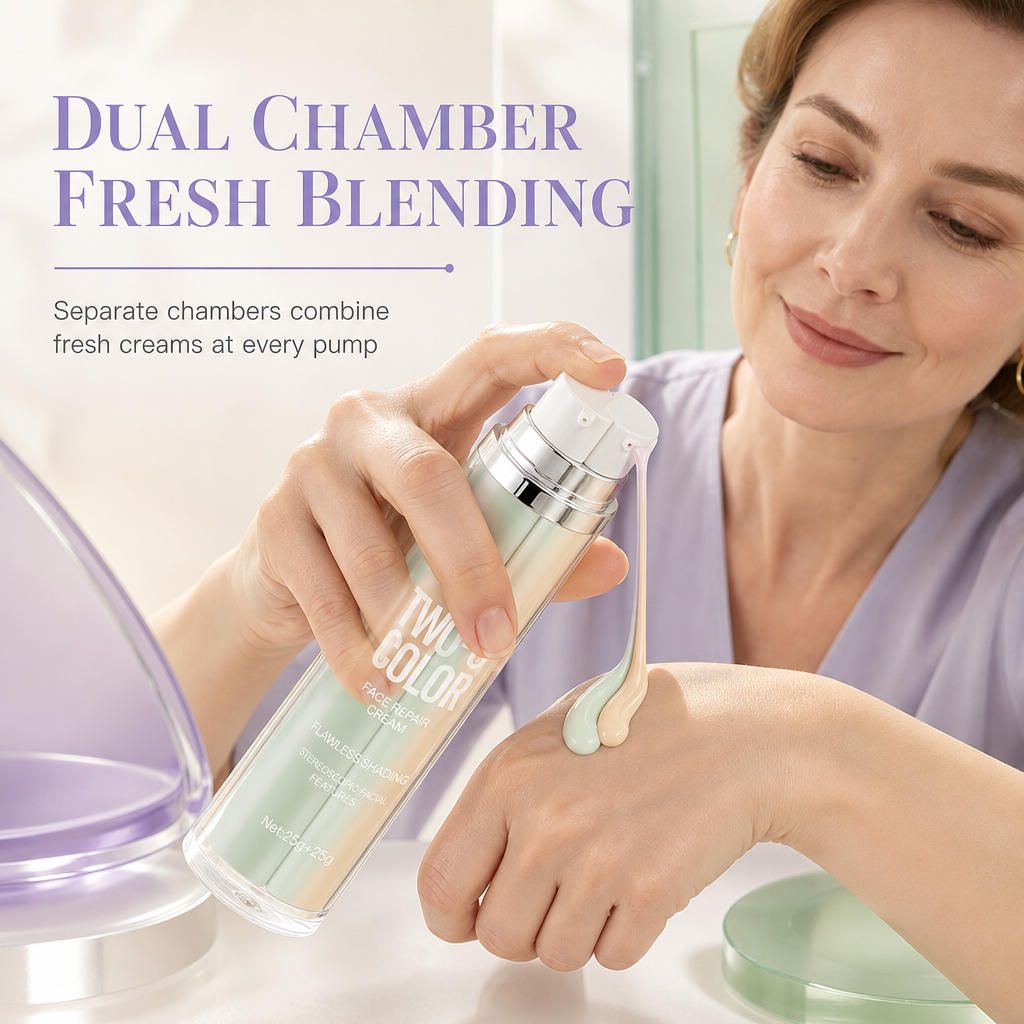 🔥50K+ SOLD🔥Dual Tube Dual Color Makeup Primer and BB Cream Liquid Moisturizing Skin Brightening Concealer