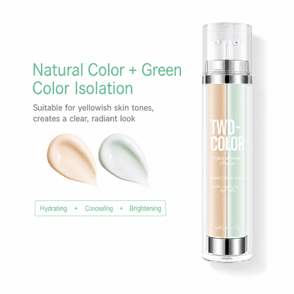 🔥50K+ SOLD🔥Dual Tube Dual Color Makeup Primer and BB Cream Liquid Moisturizing Skin Brightening Concealer