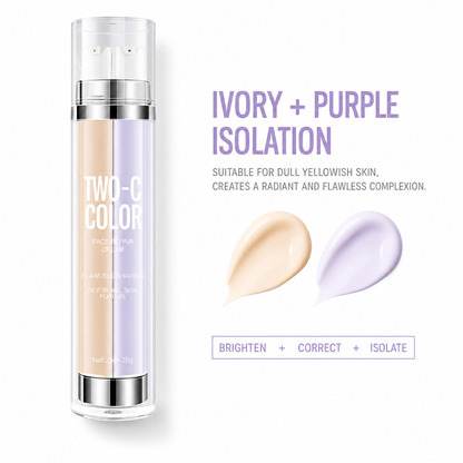 🔥50K+ SOLD🔥Dual Tube Dual Color Makeup Primer and BB Cream Liquid Moisturizing Skin Brightening Concealer