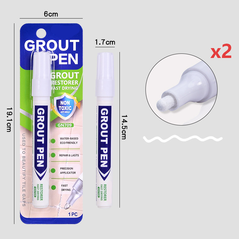 🥳2026 HOT SALE🥳💞50K+ SOLD! 🧱🖊️ 50% OFF! Grout Restorer Pen – instantly covers dirty, black grout lines. Fast-drying, waterproof & precision nib for a clean fresh look! ✨✅
