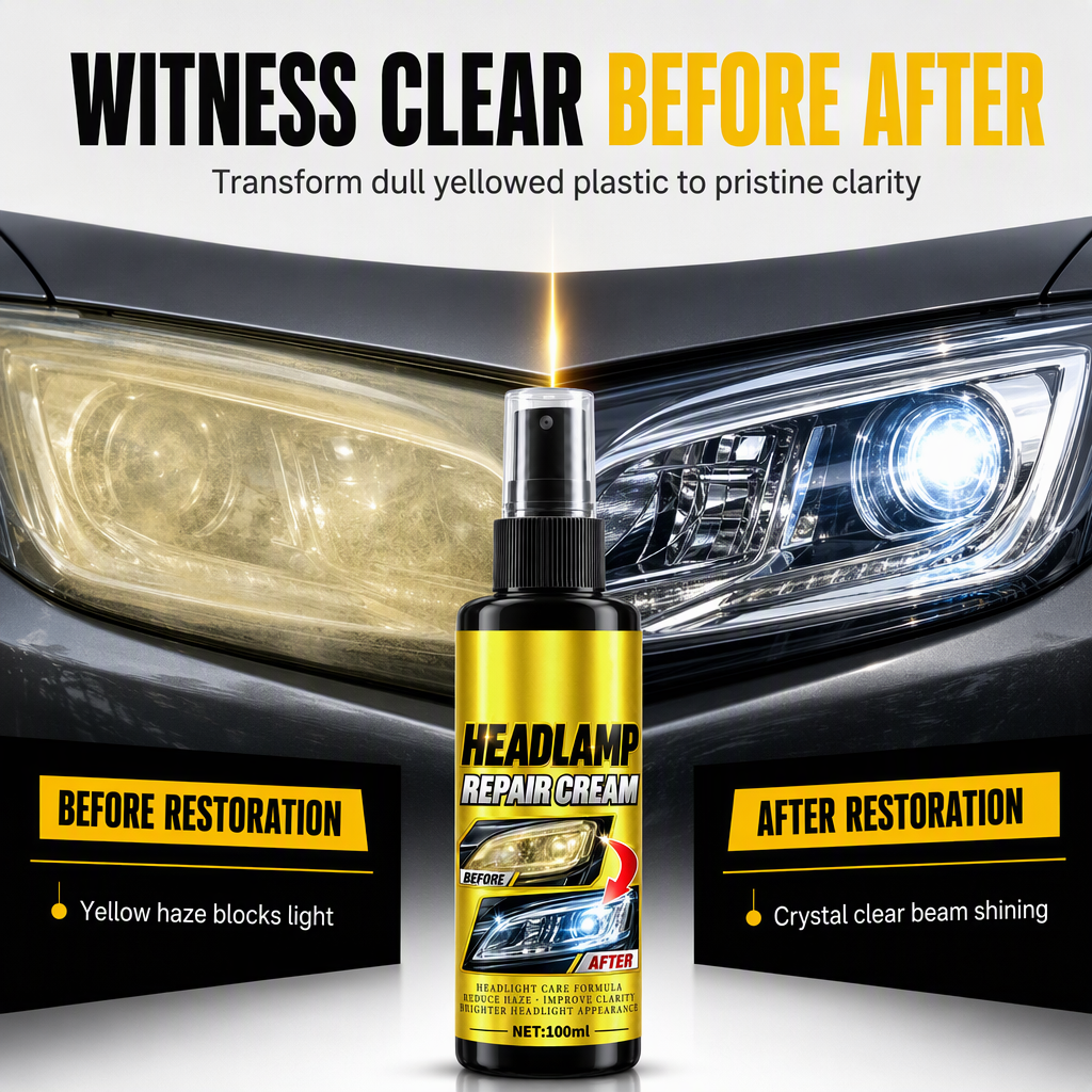 Car Headlight Restoration Spray for Car Light Repair and Renovation