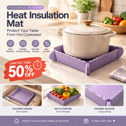 Magnetic Silicone Trivet 🍳🧲 | Foldable Pot Mat & Small Kitchen Tray