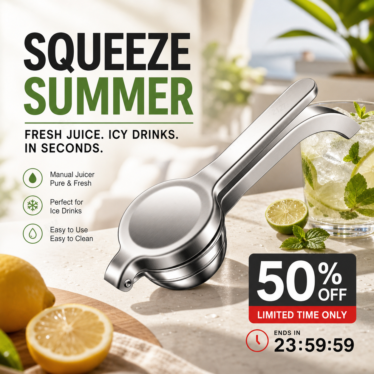 🥳2026 HOT SALE🥳💞50K+ SOLD!✨Stainless steel manual juicer