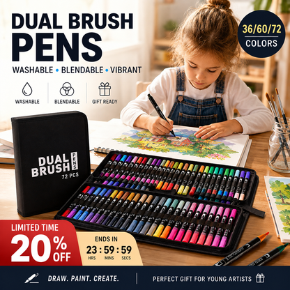 Washable double-ended acrylic markers with layering function