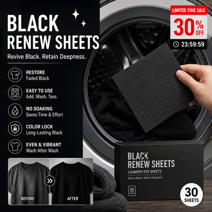 Clothing blackening film brightens and fixes color without fading