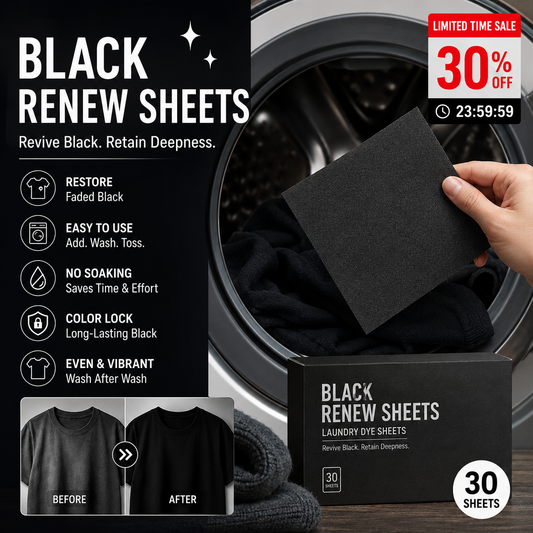 Clothing blackening film brightens and fixes color without fading