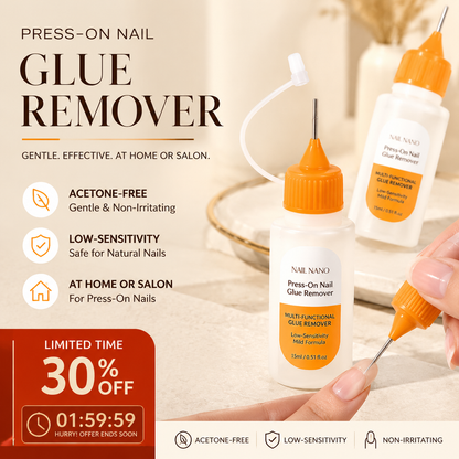💅Gentle Acetone‑Free Press‑On Nail Glue Remover✨ | Low‑Irritant Multi‑Purpose Liquid for Home & Salon