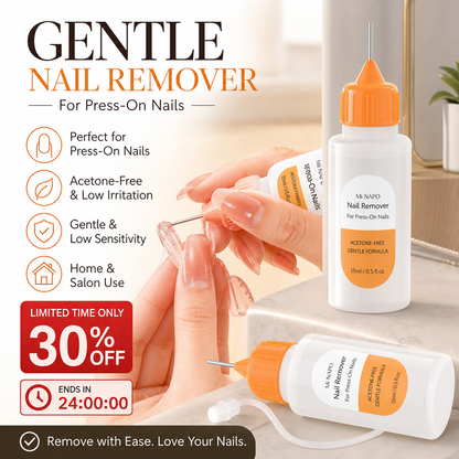 💅Gentle Acetone‑Free Press‑On Nail Glue Remover✨ | Low‑Irritant Multi‑Purpose Liquid for Home & Salon