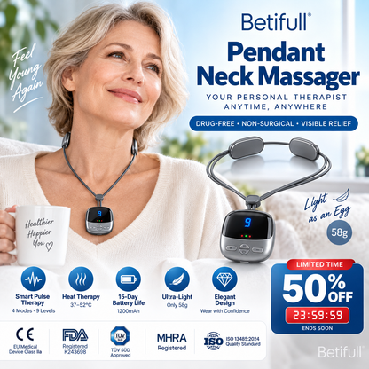 Portable Pendant Neck Massager with Heat