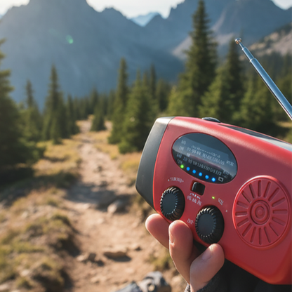 ⏳Time-Limited Special⏰Multifunctional Portable Solar Emergency Radio – Power Bank, Hand Crank & Weather Alert⚡