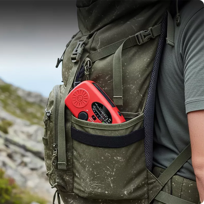 ⏳Time-Limited Special⏰Multifunctional Portable Solar Emergency Radio – Power Bank, Hand Crank & Weather Alert⚡
