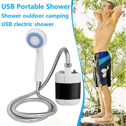 Portable USB camping shower for outdoor use