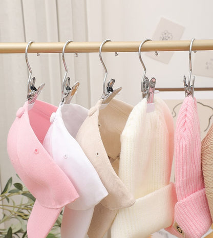 💥Hot Sale- 49% OFF💥Anti-rust Clip Space-saving Clothespin Hat Pants Storage Hanging Travel Hook