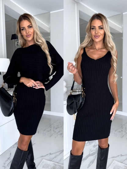 🔥Hot sale 🔥Knitted sweater and shirt dress