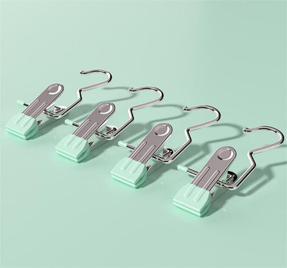 💥Hot Sale- 49% OFF💥Anti-rust Clip Space-saving Clothespin Hat Pants Storage Hanging Travel Hook