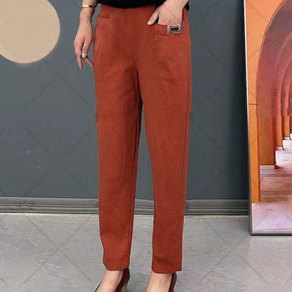 🔥New Year Special 49% OFF🔥Women's Elastic Waist Cotton Pants