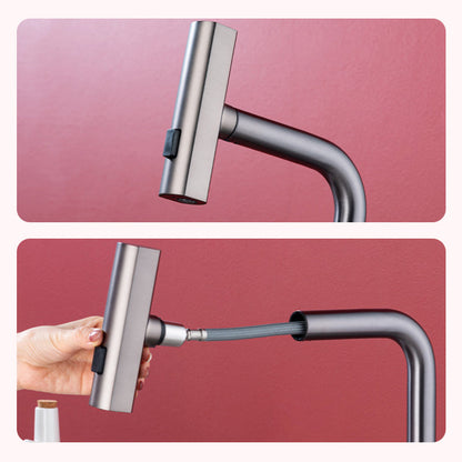 Multifunctional Pull Out Kitchen Sink Faucet with Digital Temperature Display