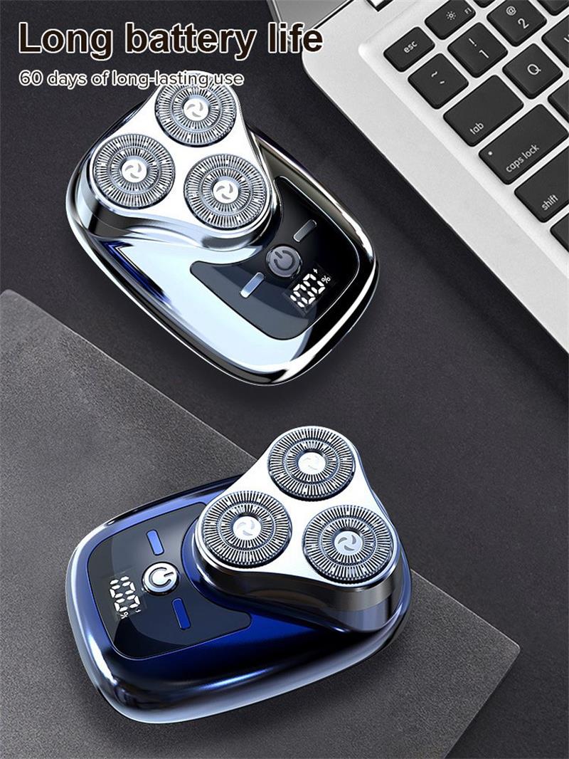 New Generation Three-blade Digital Display Electric Shaver With Original Stone