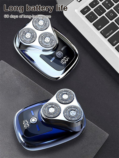 New Generation Three-blade Digital Display Electric Shaver With Original Stone