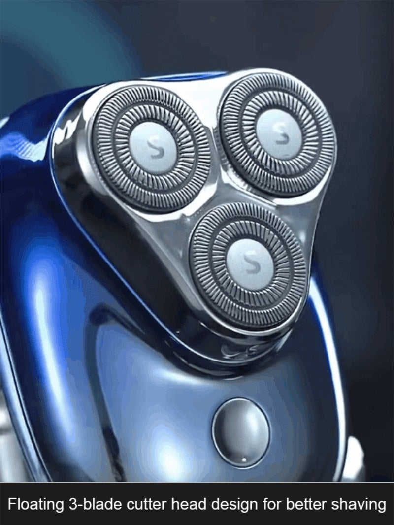 New Generation Three-blade Digital Display Electric Shaver With Original Stone