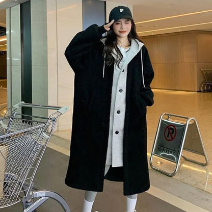 🎅🎄Christmas Sale🥳 2-Layered Faux Lambswool Hooded Coat Jacket(Great Sale⛄BUY 2 Get 5% OFF)