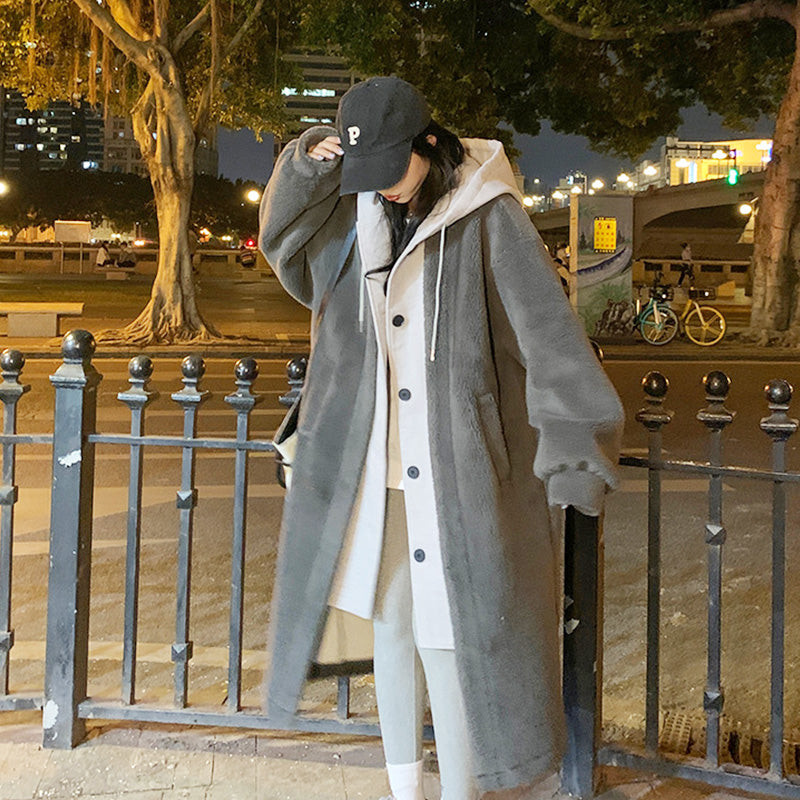 🎅🎄Christmas Sale🥳 2-Layered Faux Lambswool Hooded Coat Jacket(Great Sale⛄BUY 2 Get 5% OFF)