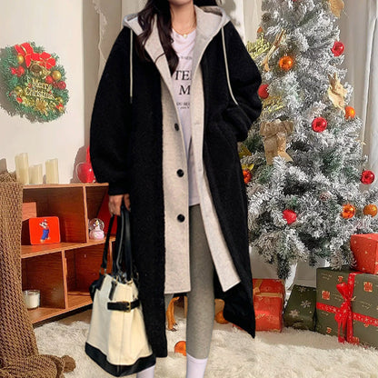 🎅🎄Christmas Sale🥳 2-Layered Faux Lambswool Hooded Coat Jacket(Great Sale⛄BUY 2 Get 5% OFF)