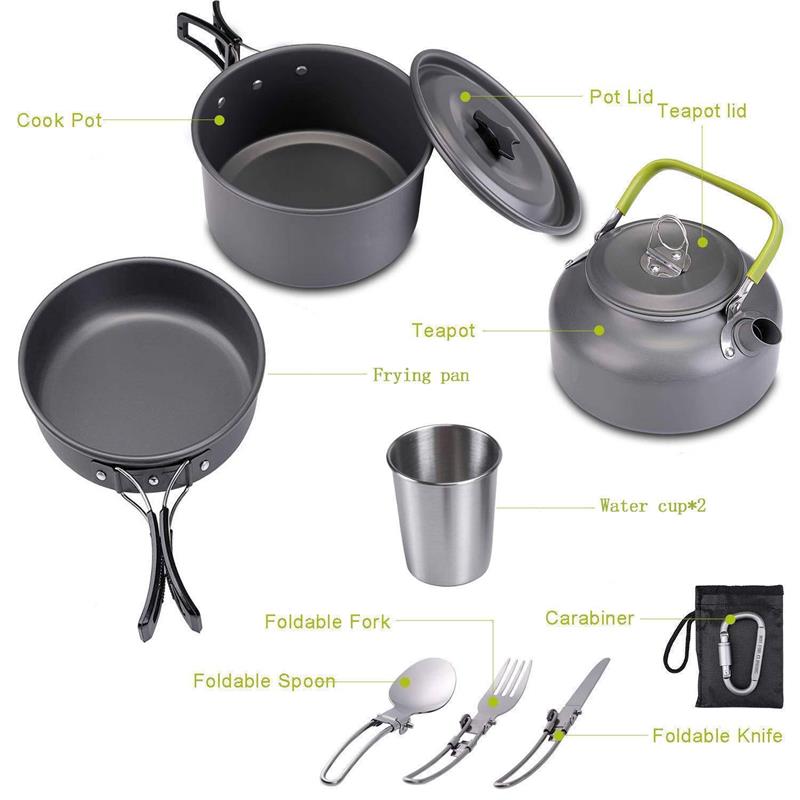 🔥Clearance Sale Limited Time Offe🔥Camping Cookware and Cutlery Set