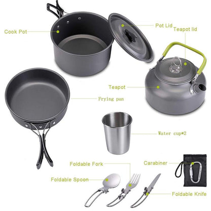 🔥Clearance Sale Limited Time Offe🔥Camping Cookware and Cutlery Set