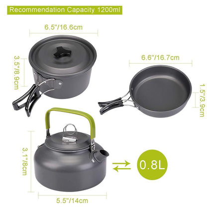 🔥Clearance Sale Limited Time Offe🔥Camping Cookware and Cutlery Set