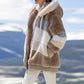 Rcontrasting Lamb Wool Padded Coat