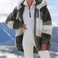 Rcontrasting Lamb Wool Padded Coat