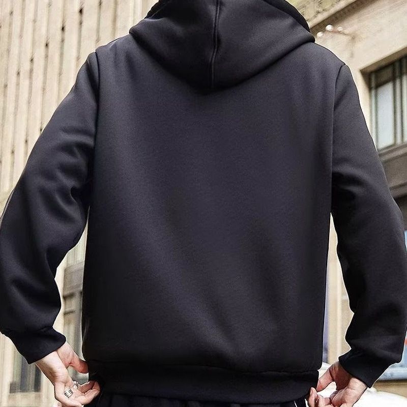 Men’s Thickened Faux Cashmere Hoodie Cardigan - Great Gift