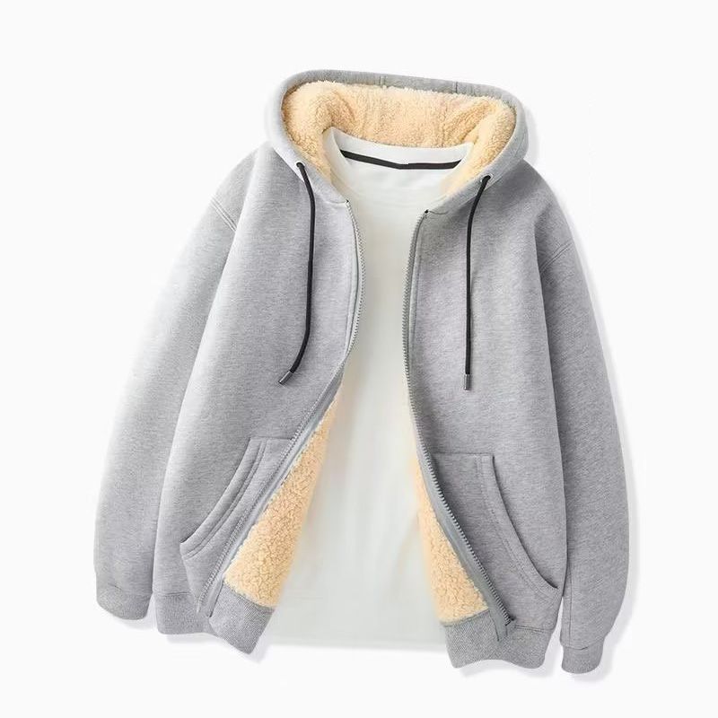 Men’s Thickened Faux Cashmere Hoodie Cardigan - Great Gift