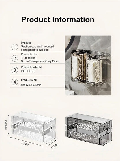 Self-contained Suction Cup Corrugated Wall Organizer