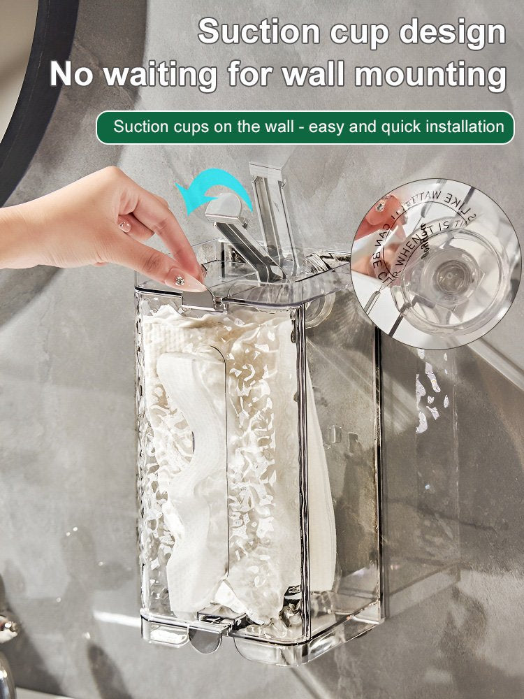 Self-contained Suction Cup Corrugated Wall Organizer